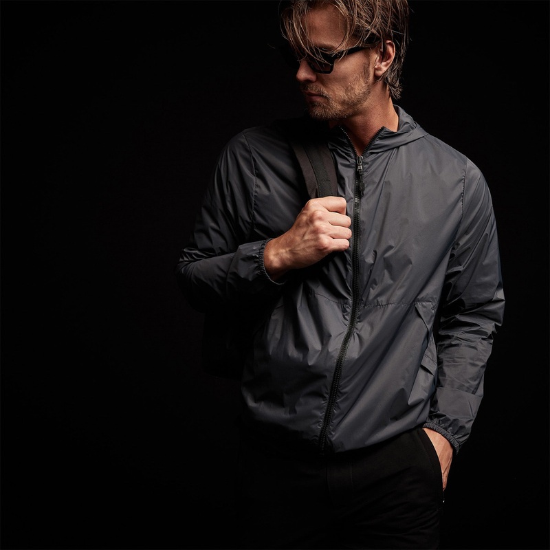 Lightweight Hooded Windbreaker - Carbon