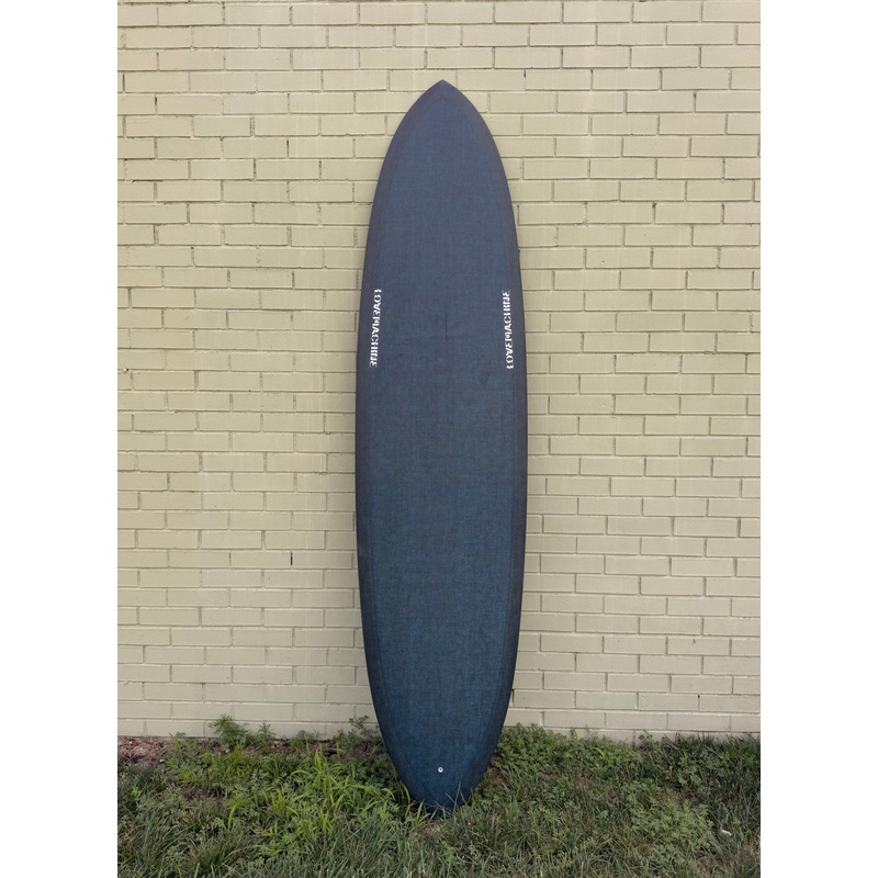 7'6" Lovemachine Surfboards Thick Lizzy - Deep Teal / Flax