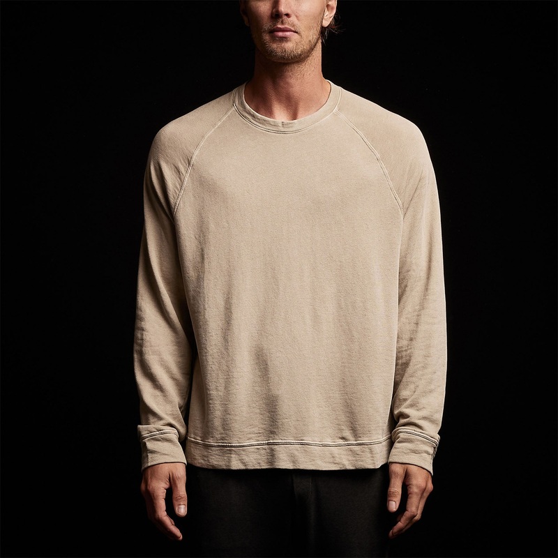 French Terry Raglan Sweatshirt - Biscuit Pigment