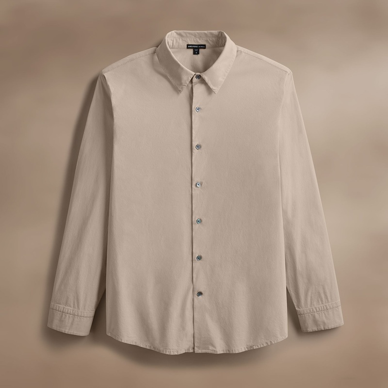 Stretch Poplin Shirt - Overcast