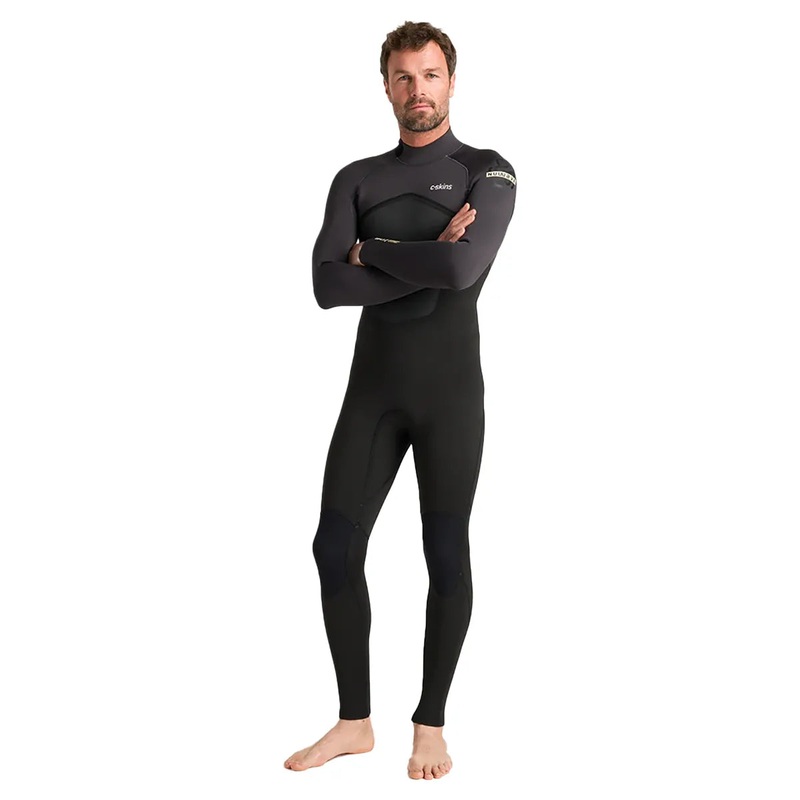 C-Skins NuWave Legend 4/3mm Back Zip Wetsuit - Black/Meteor/Yellow - 2025