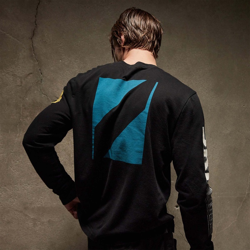 Long Sleeve Ski Patrol Graphic - Black