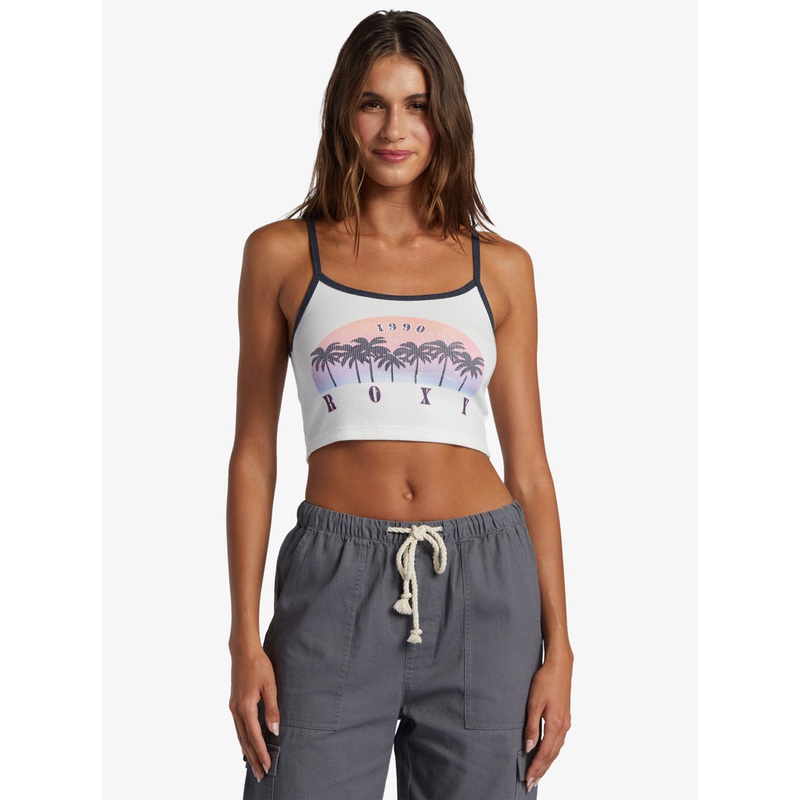 Roxy Sunset Palms Tank-Snow White