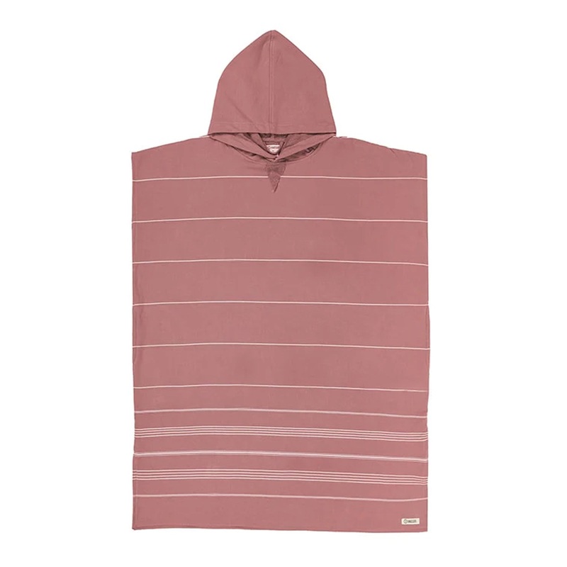 Sand Cloud Classic Stripe Hooded Poncho - Withered Rose