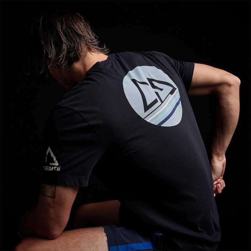 Short Sleeve Retro Stripe Graphic - Deep