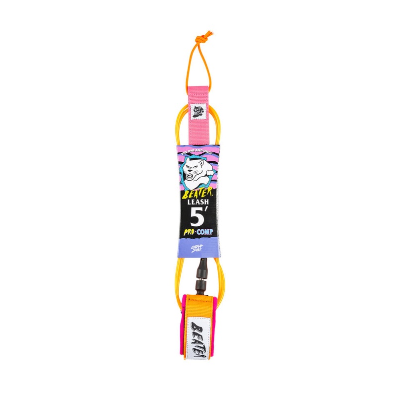 Catch Surf Beater Pro Comp 5' Leash-Orange/Pink