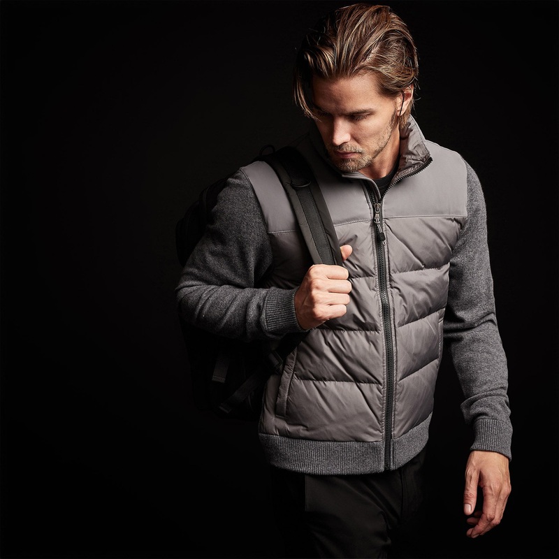 Luxury Down Zip Front Sweater - Flannel
