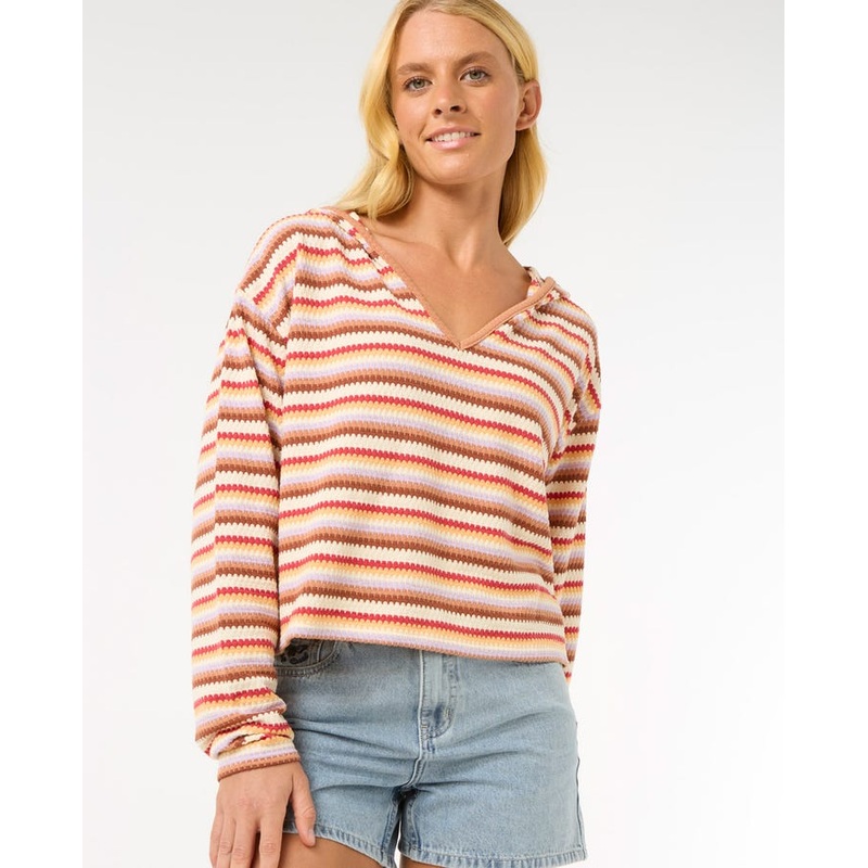 Rip Curl Bobbi Knit Hooded L/S Shirt-Multi