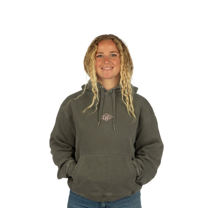 Tiki Womens Diamond Hoodie Washed Grey