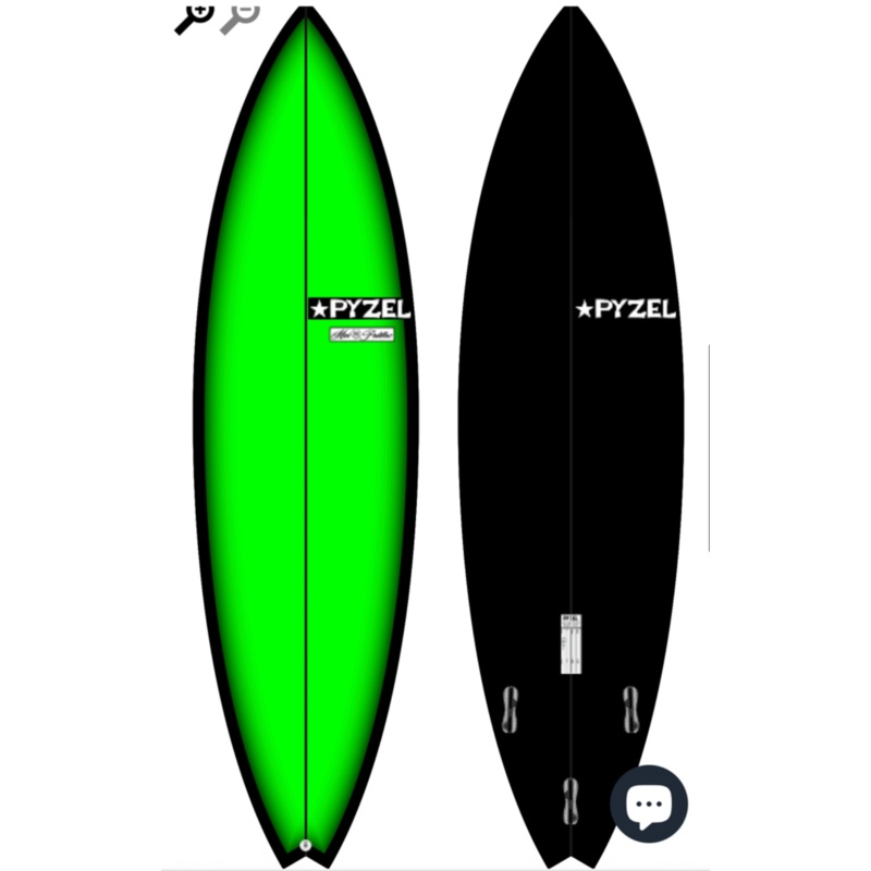 CUSTOM Ali - Pyzel Surfboards - MINI PADILLAC - 6'7" x 20 3/8 x 2 7/8 - 38,8l.