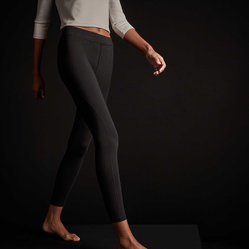 Spiral Seam Yoga Pant - True Black