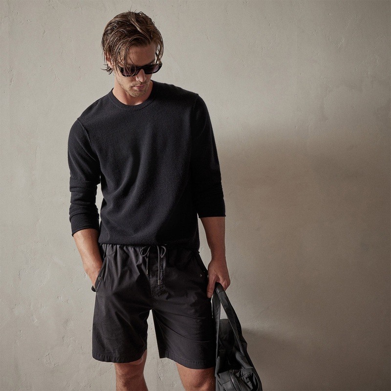 Recycled Cashmere Crew Neck Sweater - Black