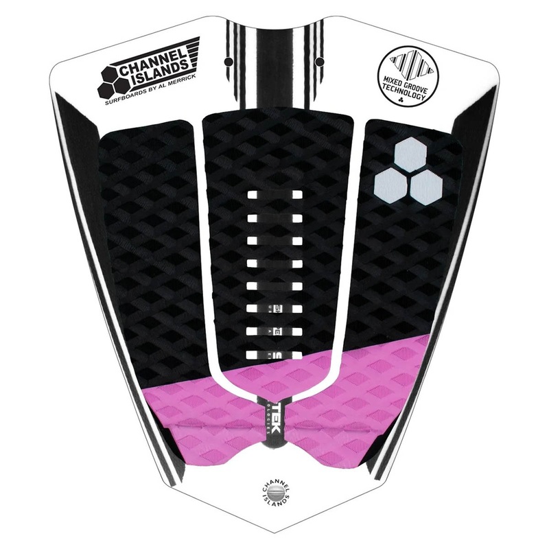 Channel Islands Mixed Groove 3 Piece Pad - Black/Pink