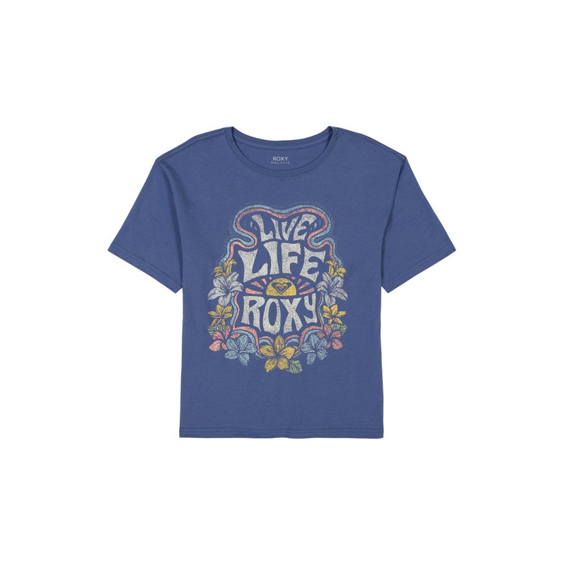 Roxy Girls Live Life Roxy Tee-Coastal Fjord