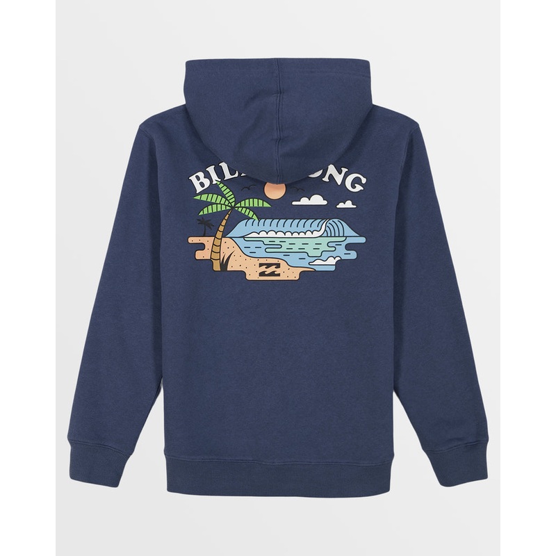 Billabong Boys' Shore Hooded Sweatshirt-Slate Blue