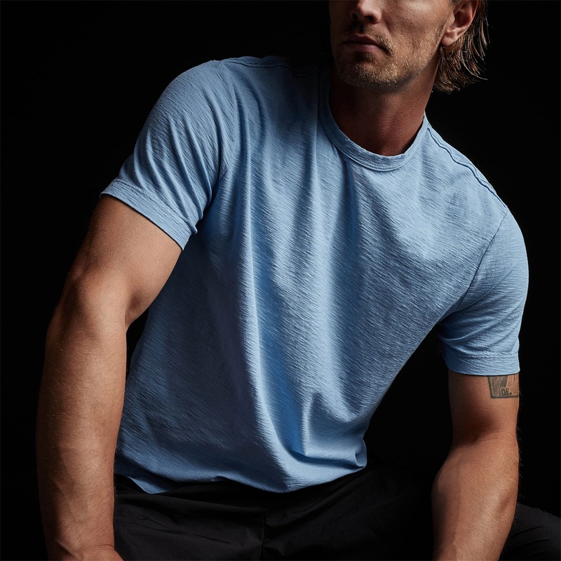 Reverse Slub Jersey Short Sleeve Crew - Delta Pigment