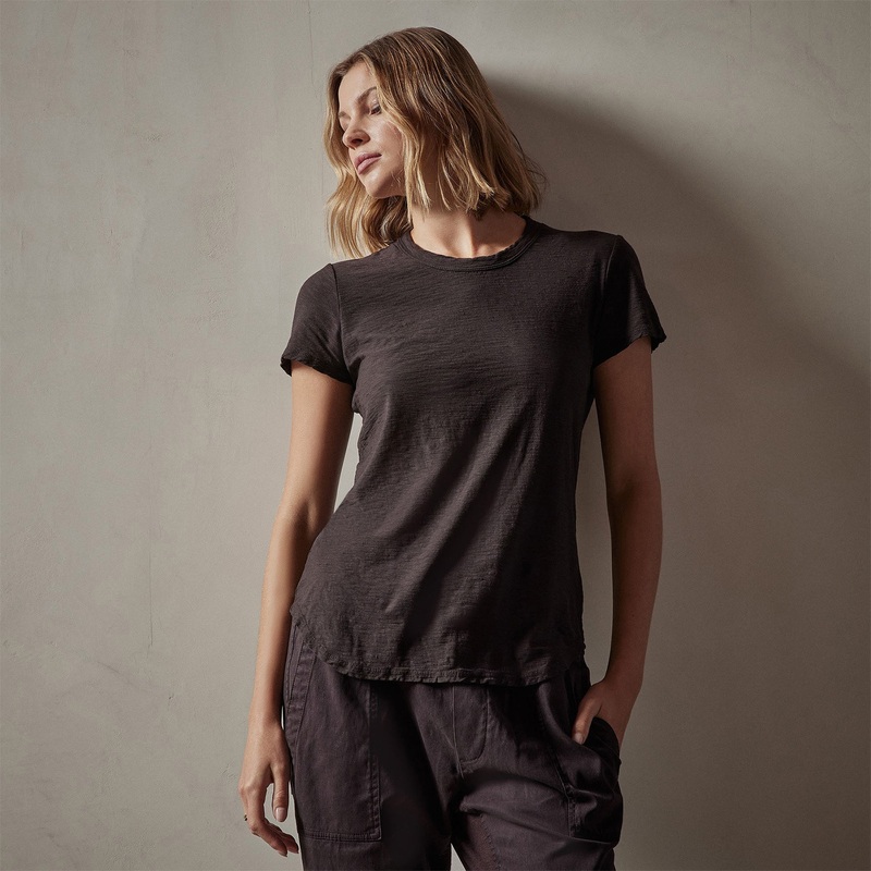 Sheer Slub Crew Neck Tee - Kona