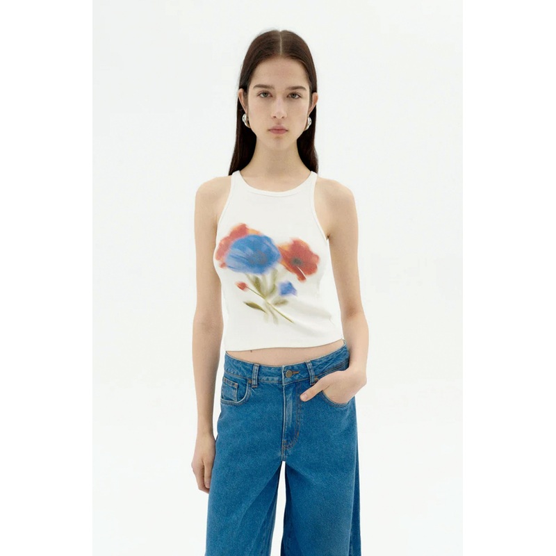 THINKING MU - HARRIET TOP - BLURRY FLOWER