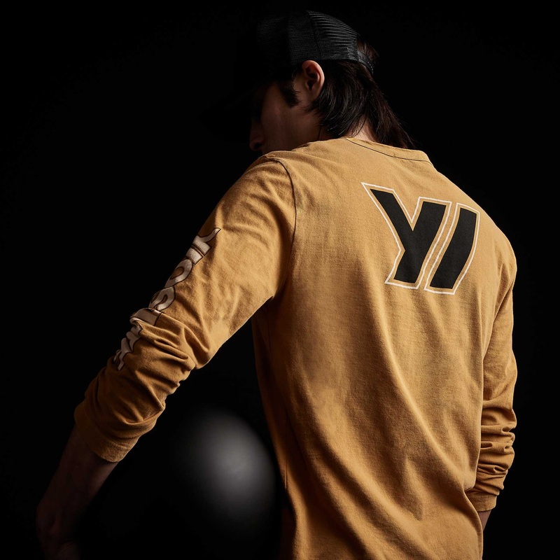 Long Sleeve Crew Neck - Brass Pigment