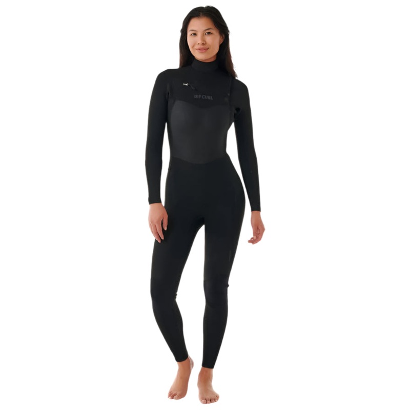 Rip Curl Womens Dawn Patrol 4/3 Chest Zip Wetsuit Black