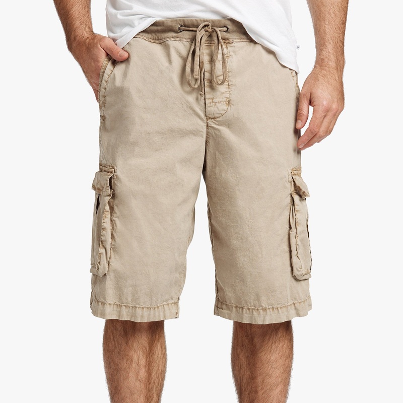 Stretch Poplin Cargo Short - Sandstone Pigment