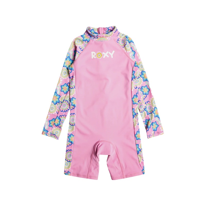 ROXY Girls (2-7) Flower Party Long Sleeve UPF 50 Rashguard One Piece