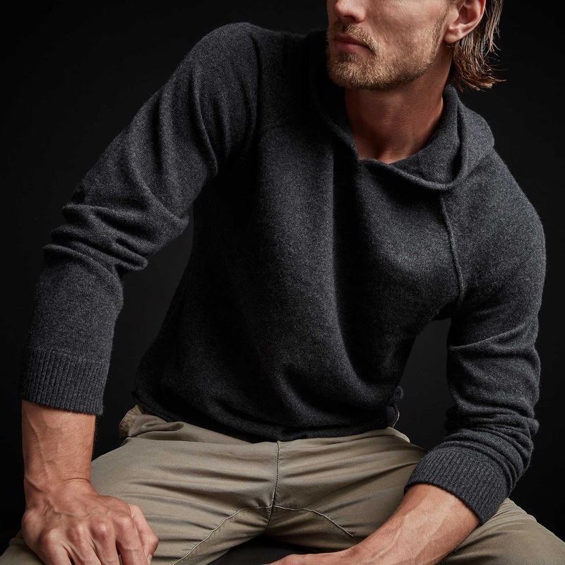 Recycled Cashmere Hooded Sweater - Anthracite