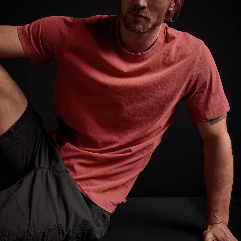 Short Sleeve Crew Neck - Fire Brick Pigment