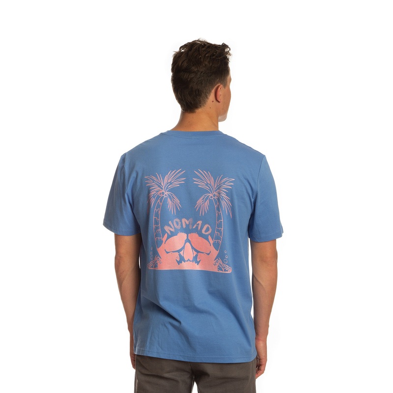 Tiki Nomad Short Sleeve T-Shirt Ocean Blue