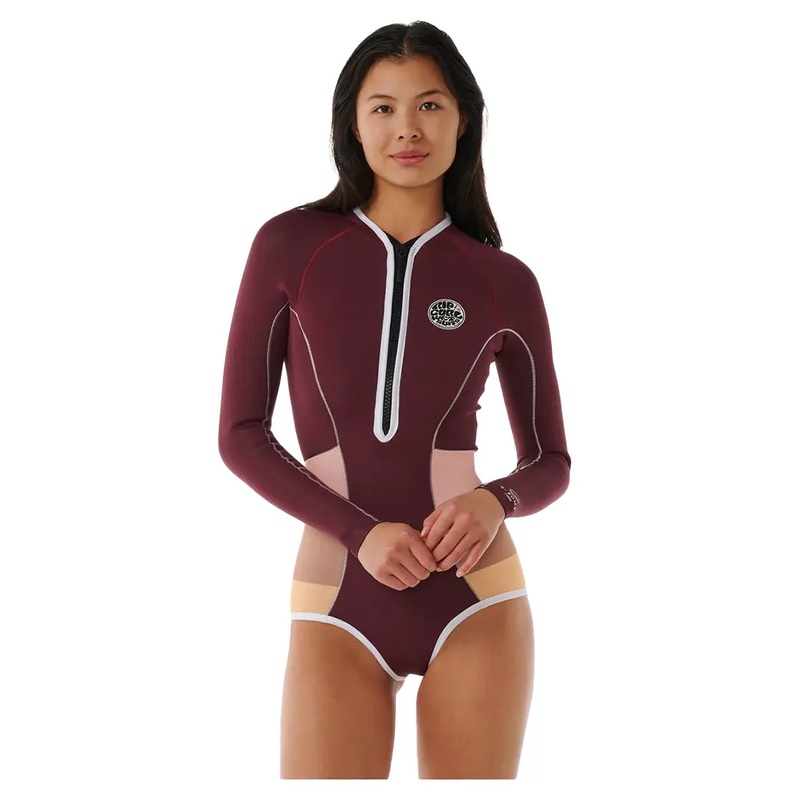 Rip Curl G-Bomb Long Sleeve Hi Cut Spring Suit - Plum - 2024
