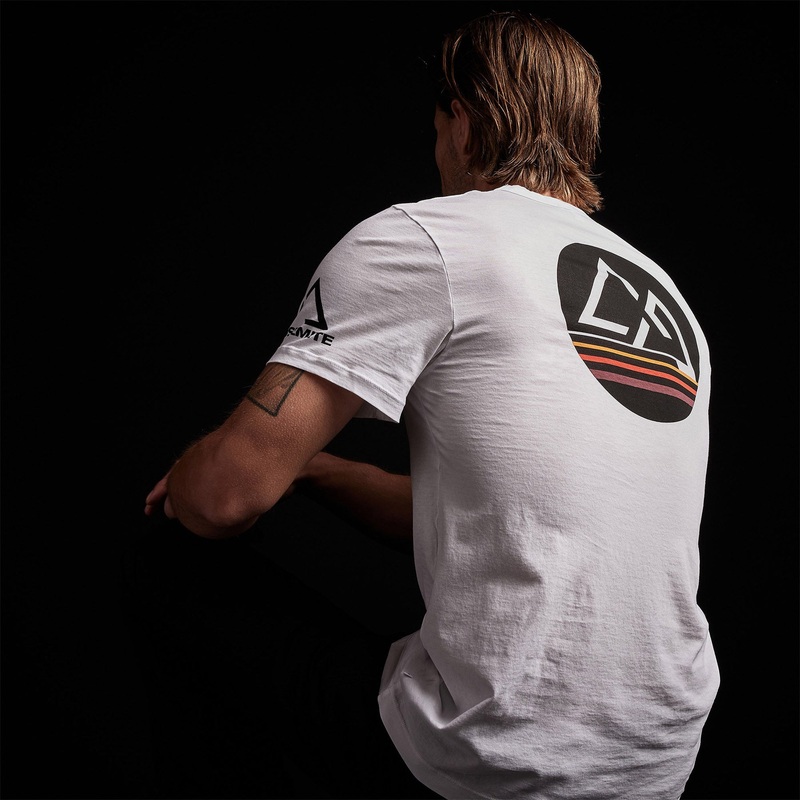 Short Sleeve Retro Stripe Graphic - White