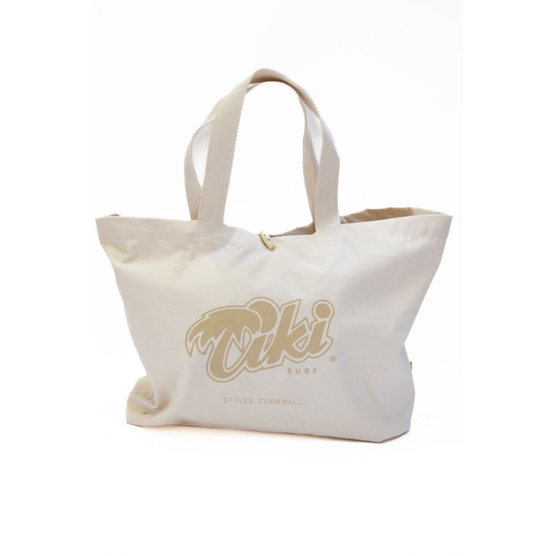 Tiki Cornwall Beach Daze Tote Bag Natural