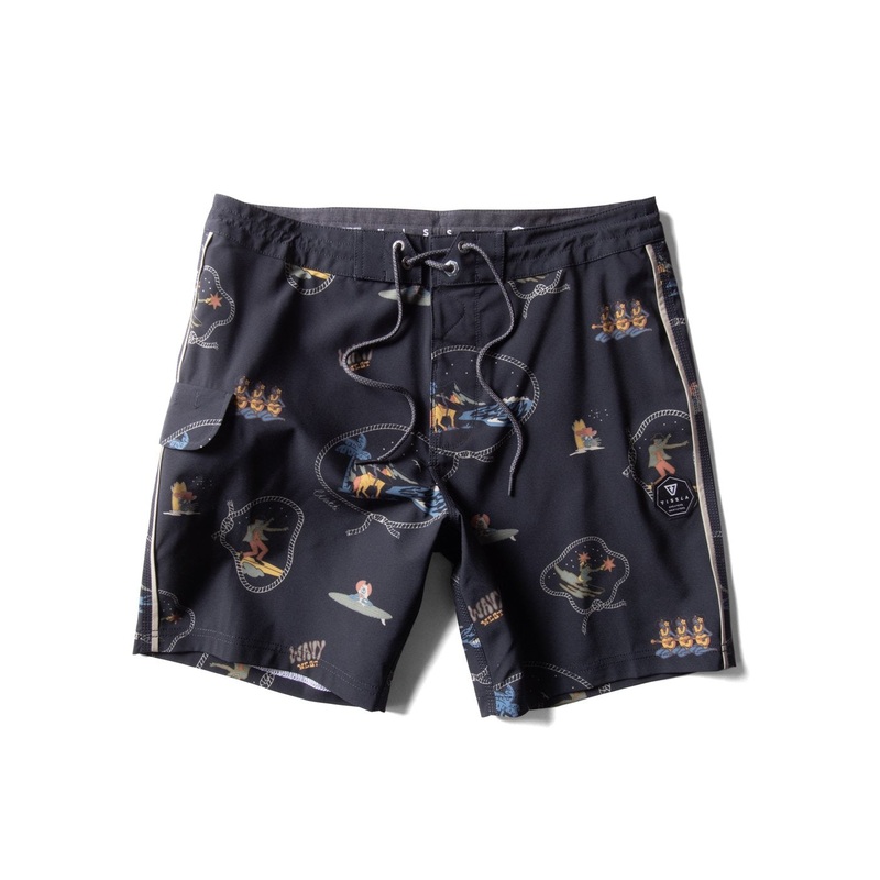Vissla Soren Wavy West 17.5" Boardshorts-Black