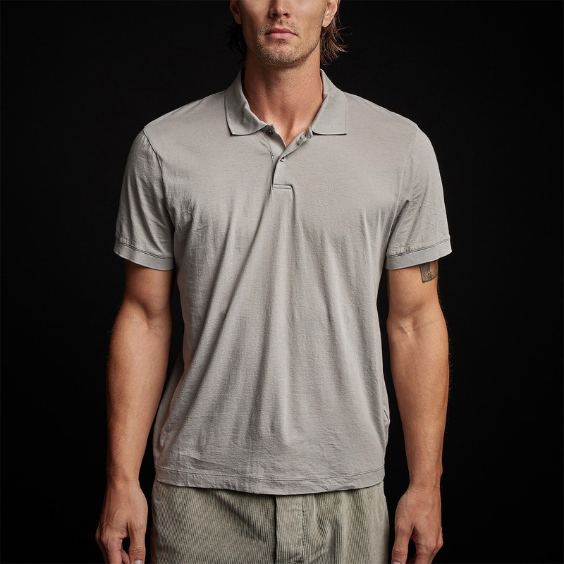 Luxe Lotus Jersey Polo - Paver