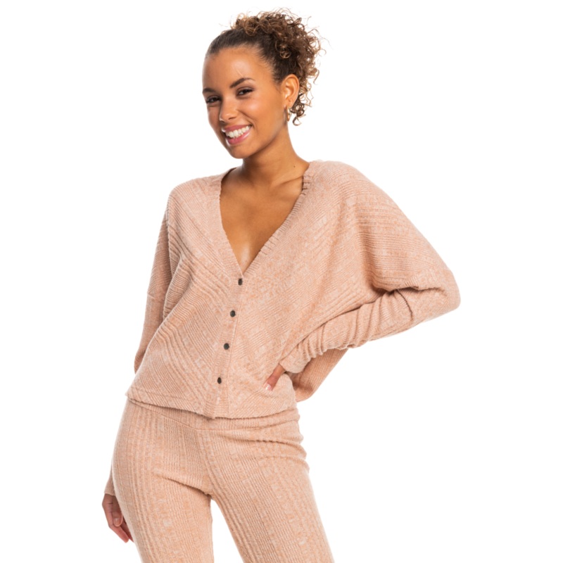 Roxy Lazy Day Cardi L/S Shirt-Toasted Nut
