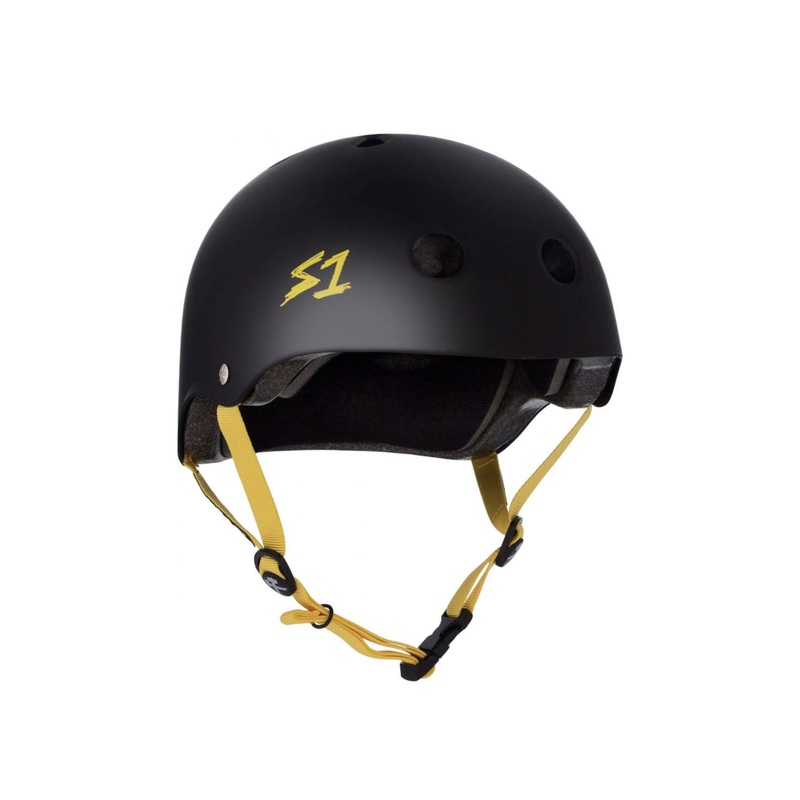 S One Lifer Helmet - Black Matte / Yellow Straps