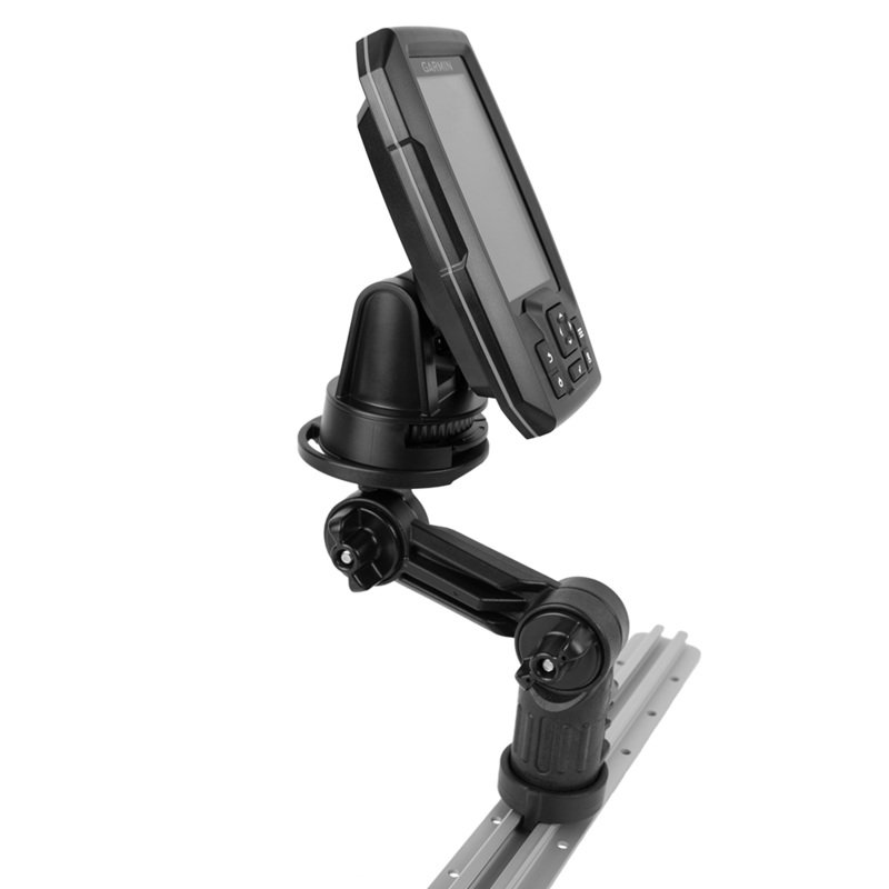 Round Base Fish Finder Mount with Track Mounted LockNLoad Mounting System
