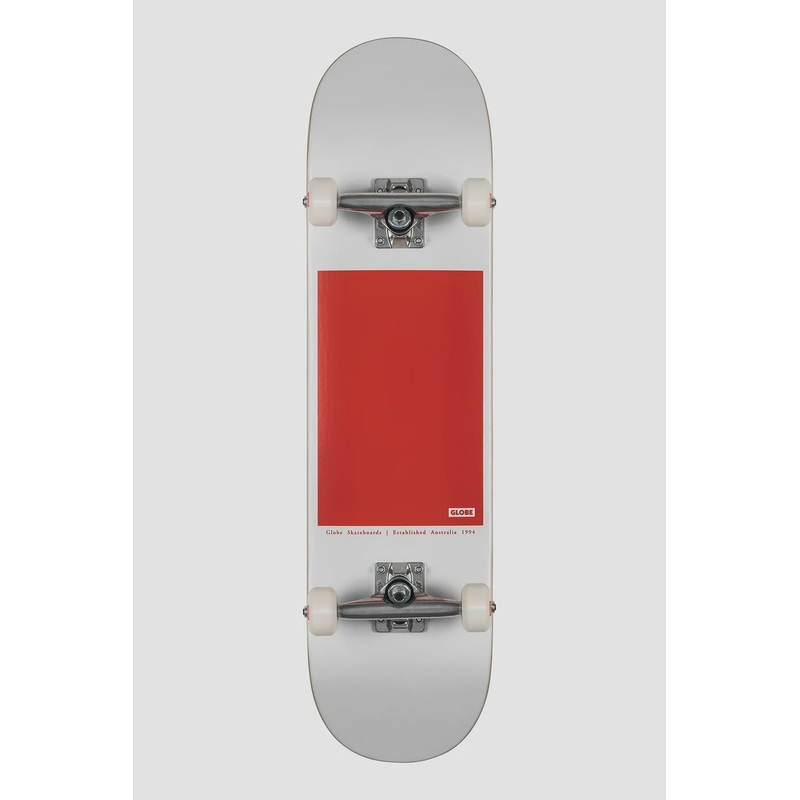 Globe G0 Block Serif 8.0" Complete - White/Red