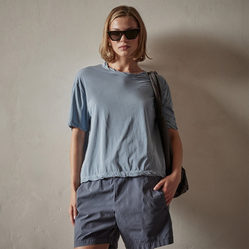 High Gauge Oversized Tee - Bluestone Pigment