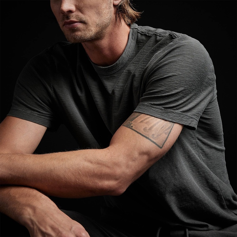 Reverse Slub Jersey Short Sleeve Crew - Fin Pigment