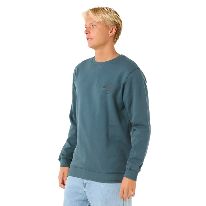 Rip Curl Stapler Crew Sweat Pine Night Blue