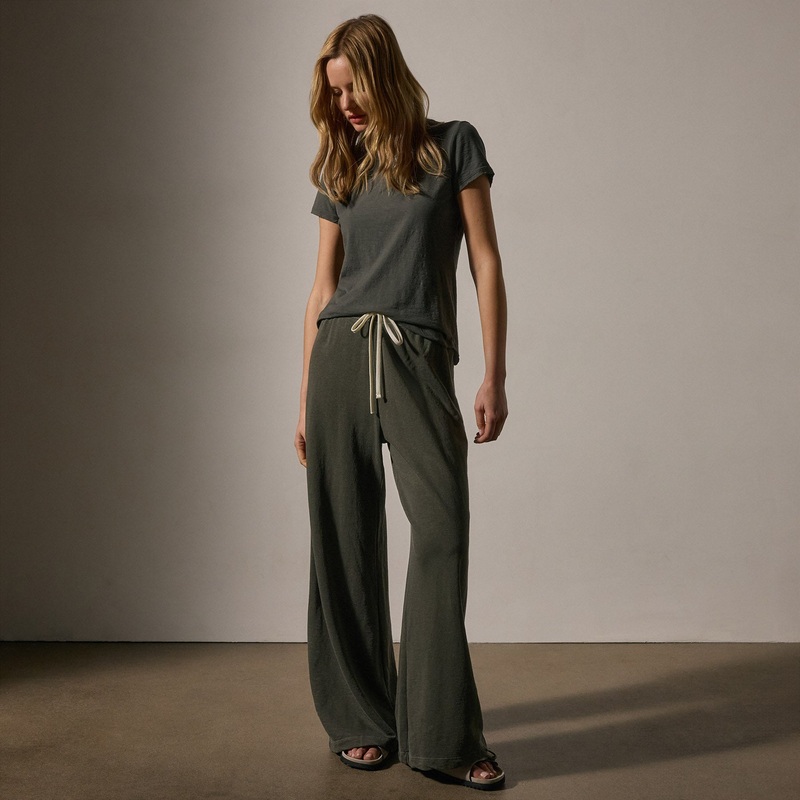 Wide Leg Sweatpant - Granite Pigment