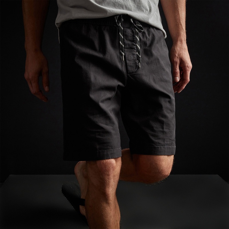 Stretch Canvas Work Short - Black