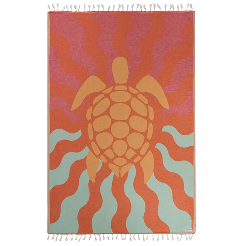 Sand Cloud Large Towel - Sunset Turtle
