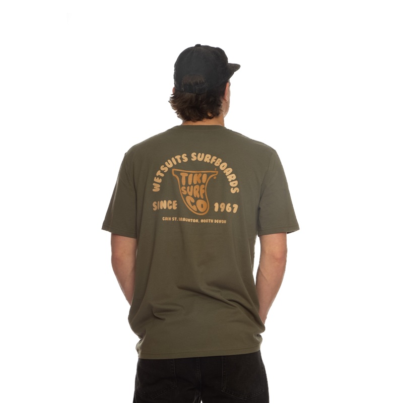 Tiki Fin T-Shirt Khaki