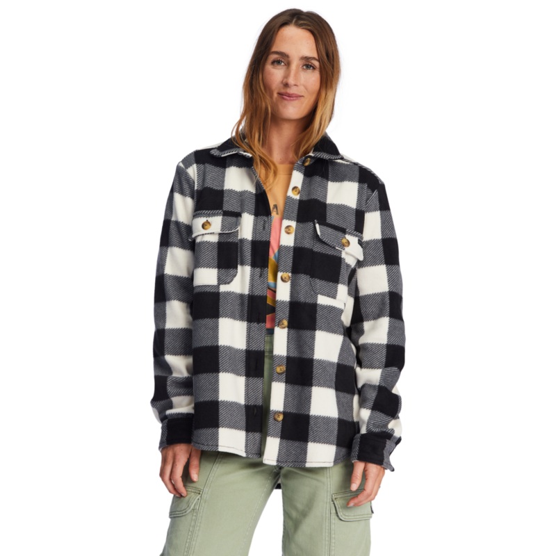 Billabong Forge Fleece L/S Shirt-White/Black