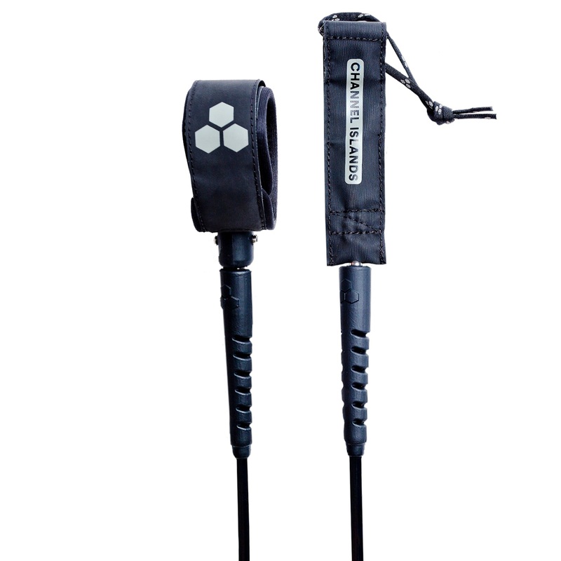 Channel Islands Round Longboard Ankle Leash-Black-10' x1/4"
