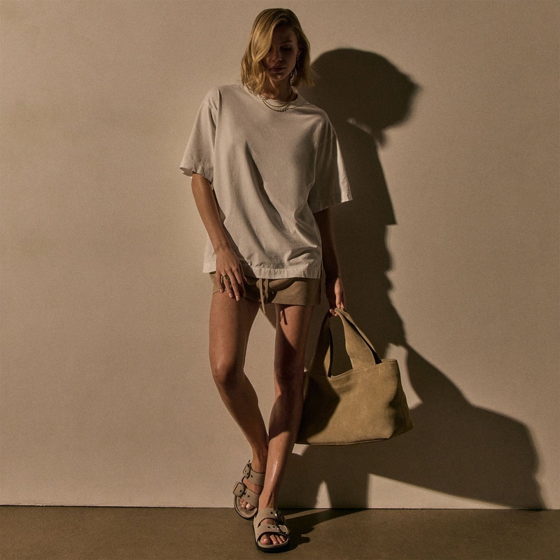 Heavy Luxe Jersey Oversized Tee - White