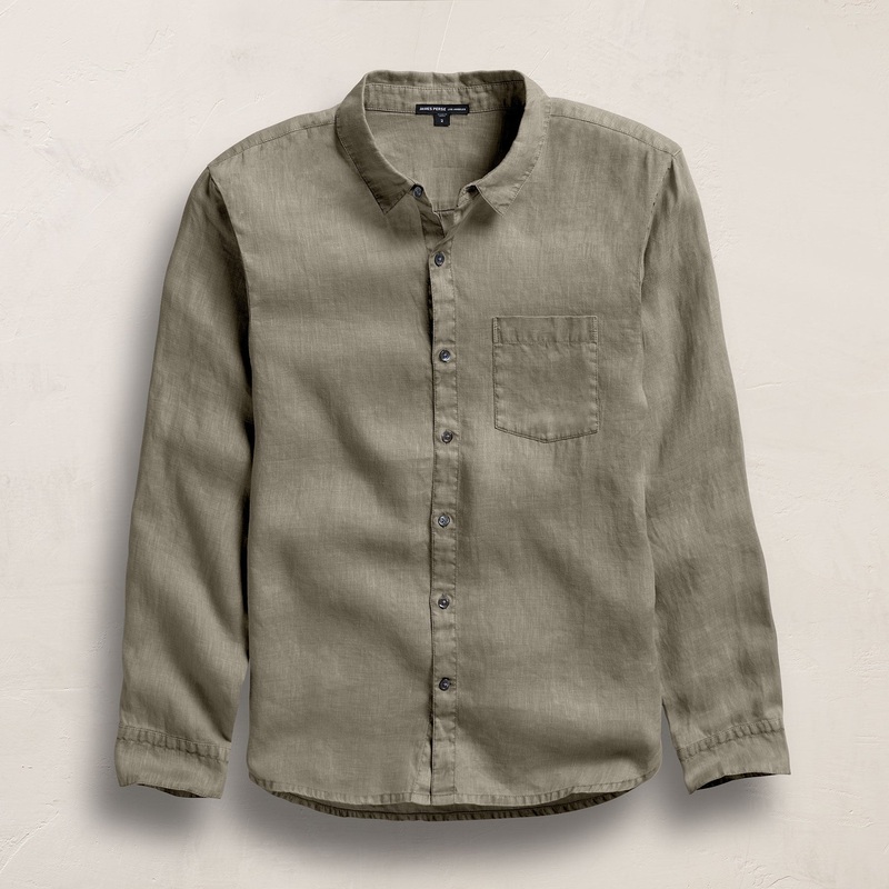 Lightweight Linen Shirt - Birch Pigment