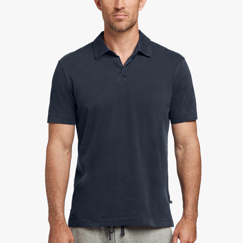 Sueded Jersey Polo - Submarine